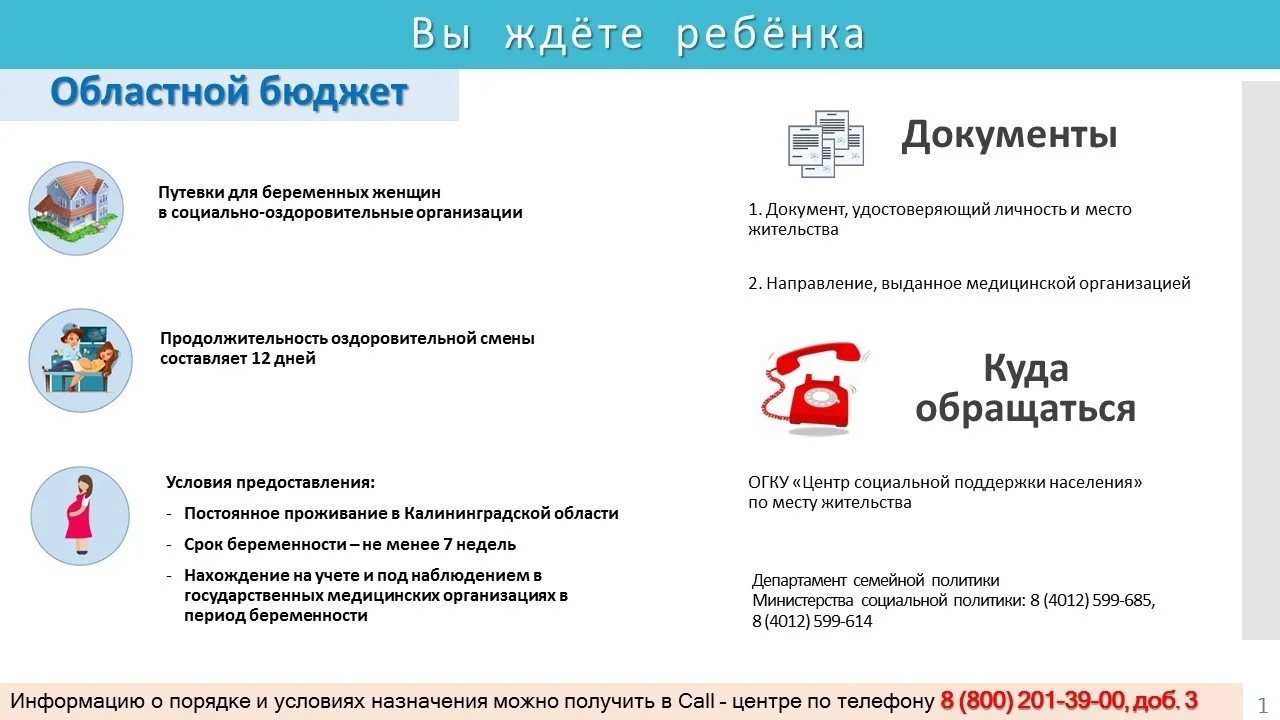 Меры социальной поддержки для женщин и семей с детьми